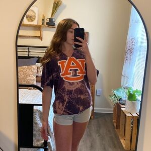 Auburn Tigers Short Sleeve Custom Bleached Tee — Women’s M